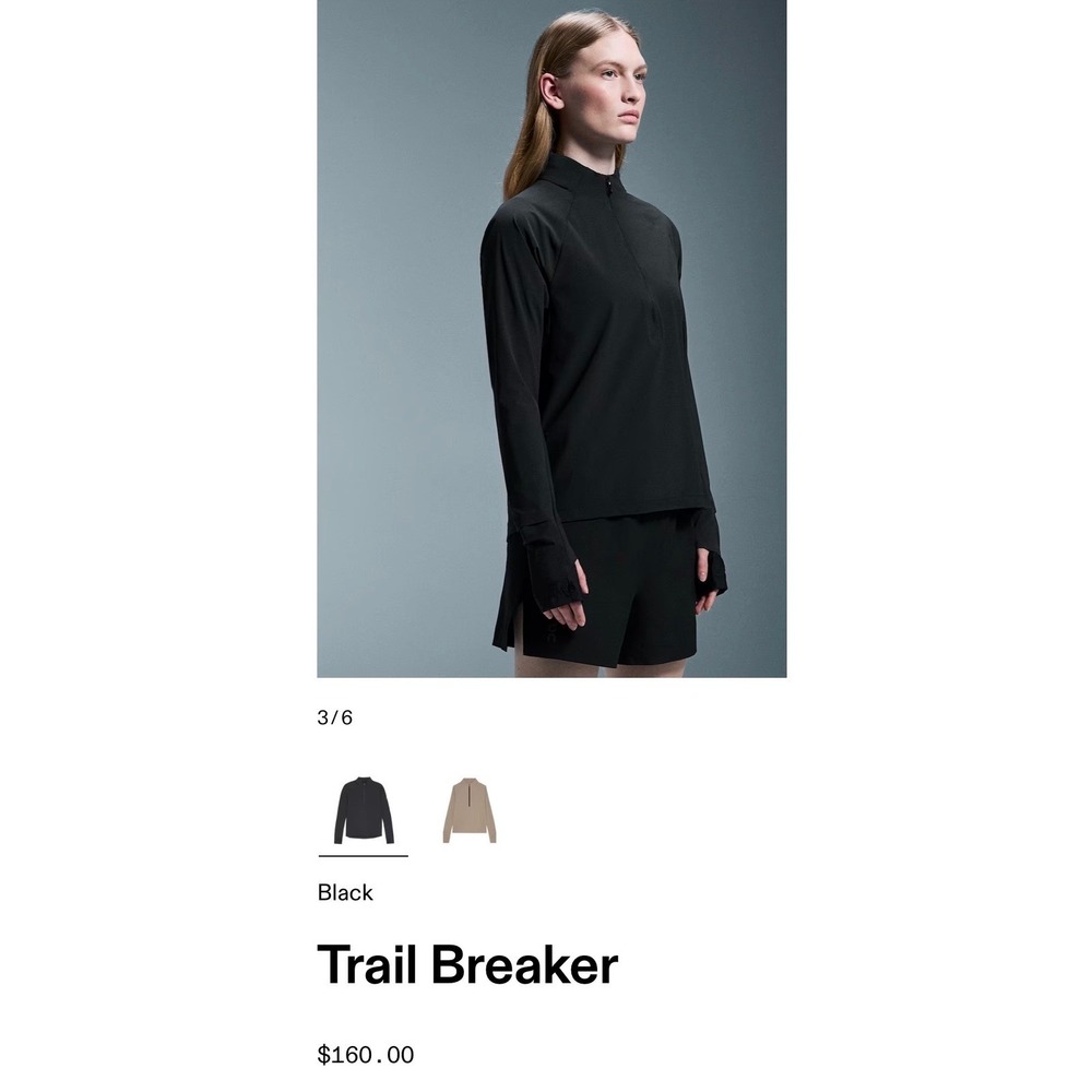 ON Running Womens Trail Breaker Pullover 1/4 Zip Activewear Gorpcore Track M EUC - Picture 8 of 11